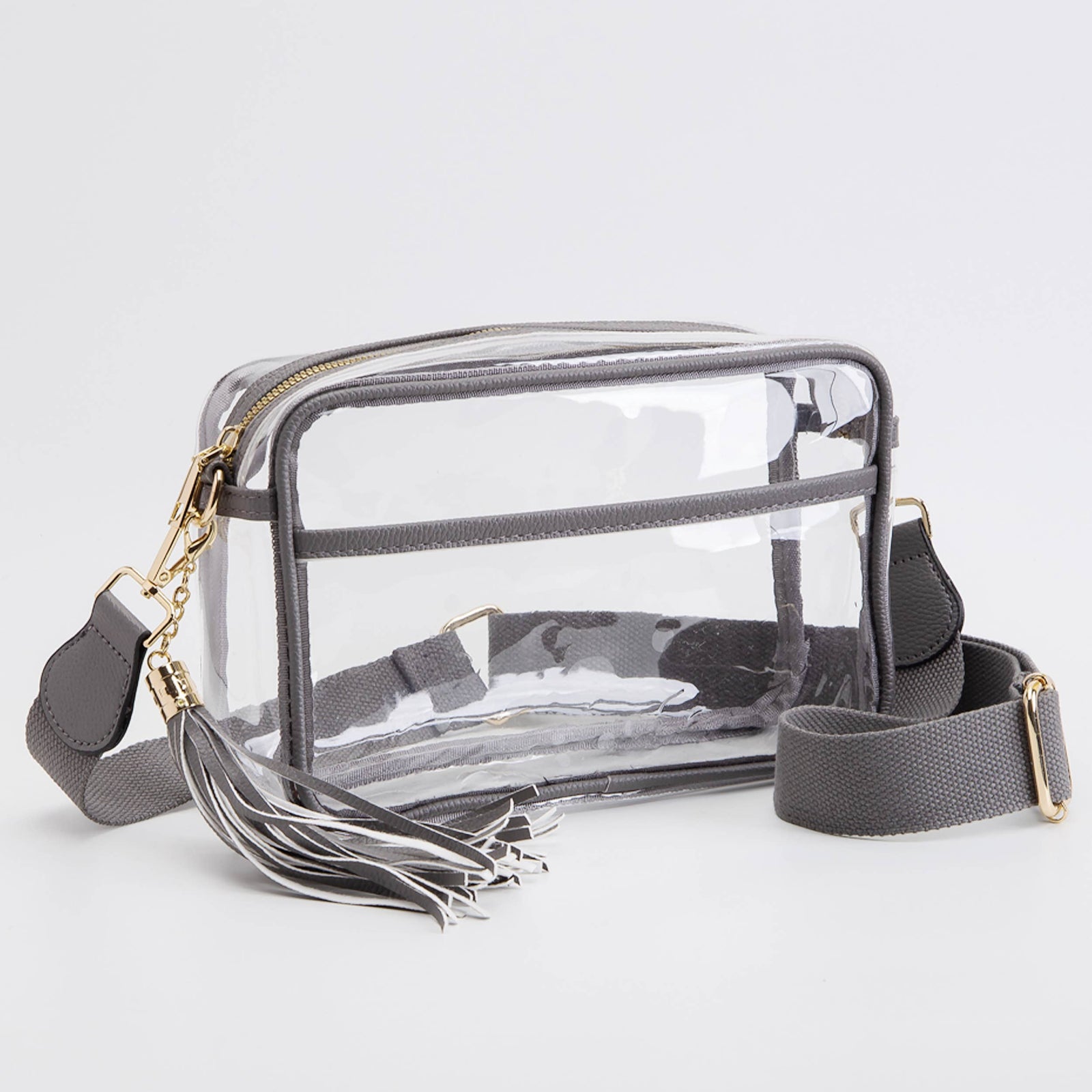 Gray - Clear Cross Body Camera Bag