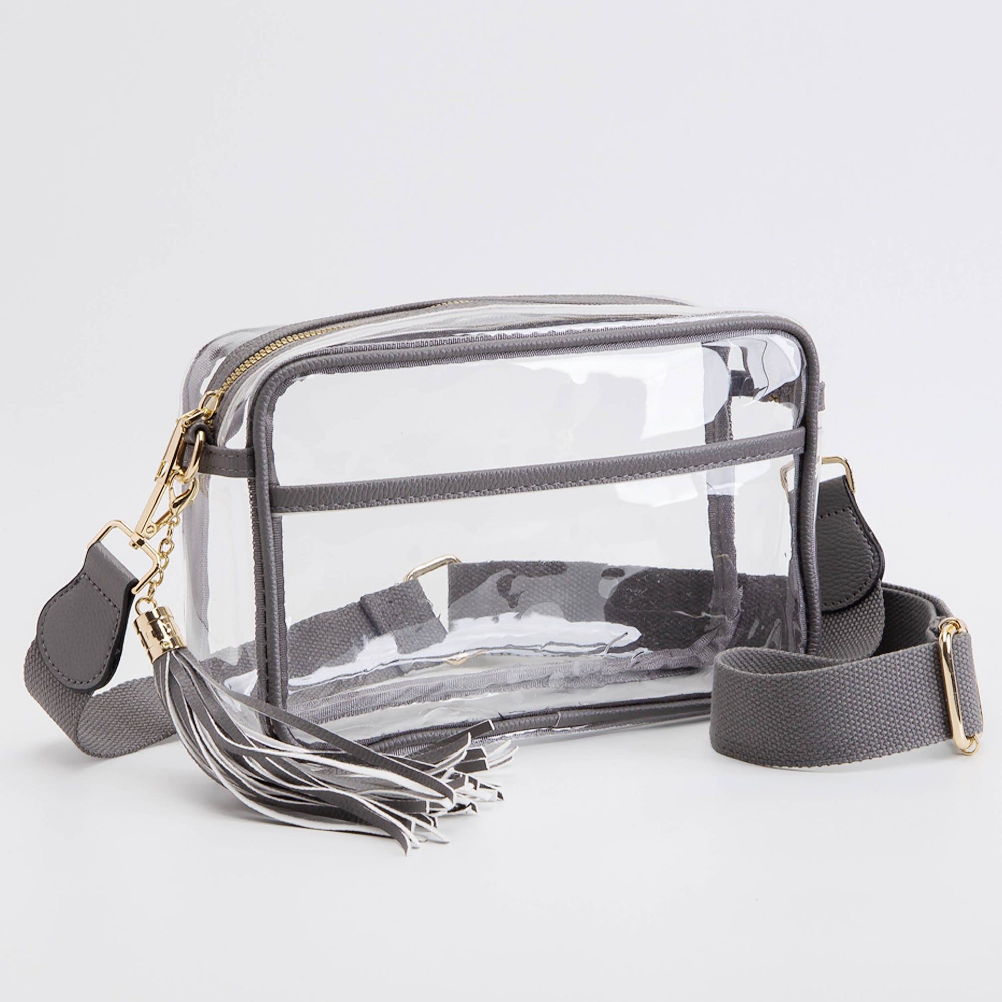 Gray - Clear Cross Body Camera Bag