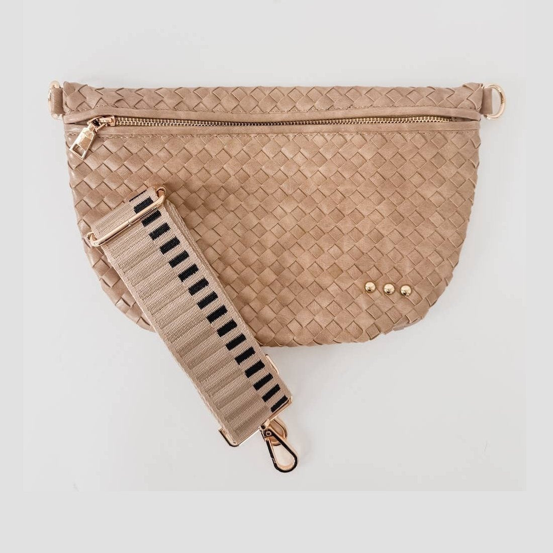 Taupe - Westlyn Woven Bum Bag