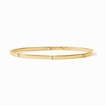 Gold bangle bracelet with small inset pearls