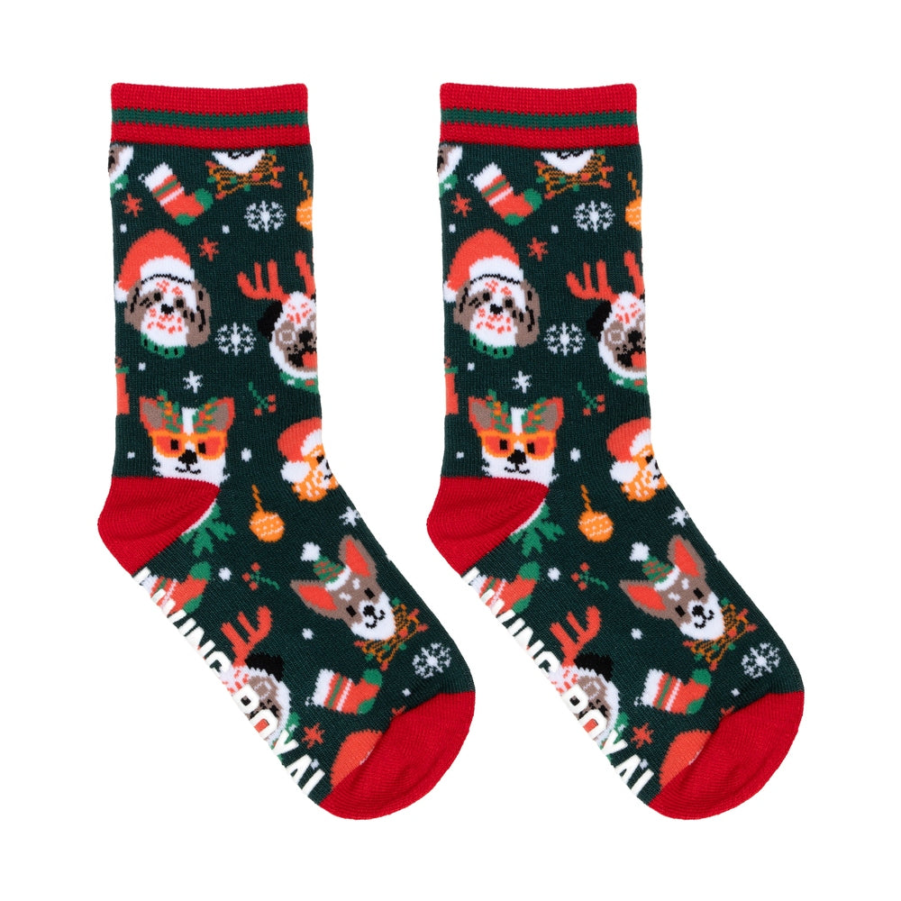 Kids - Holiday Dog Bamboo Socks