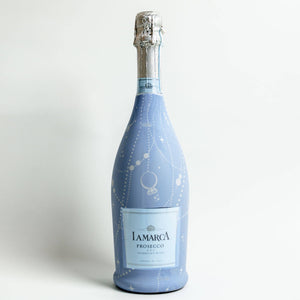 Blue Pearls and Prosecco Bottle Wrap - Prosecco Collection