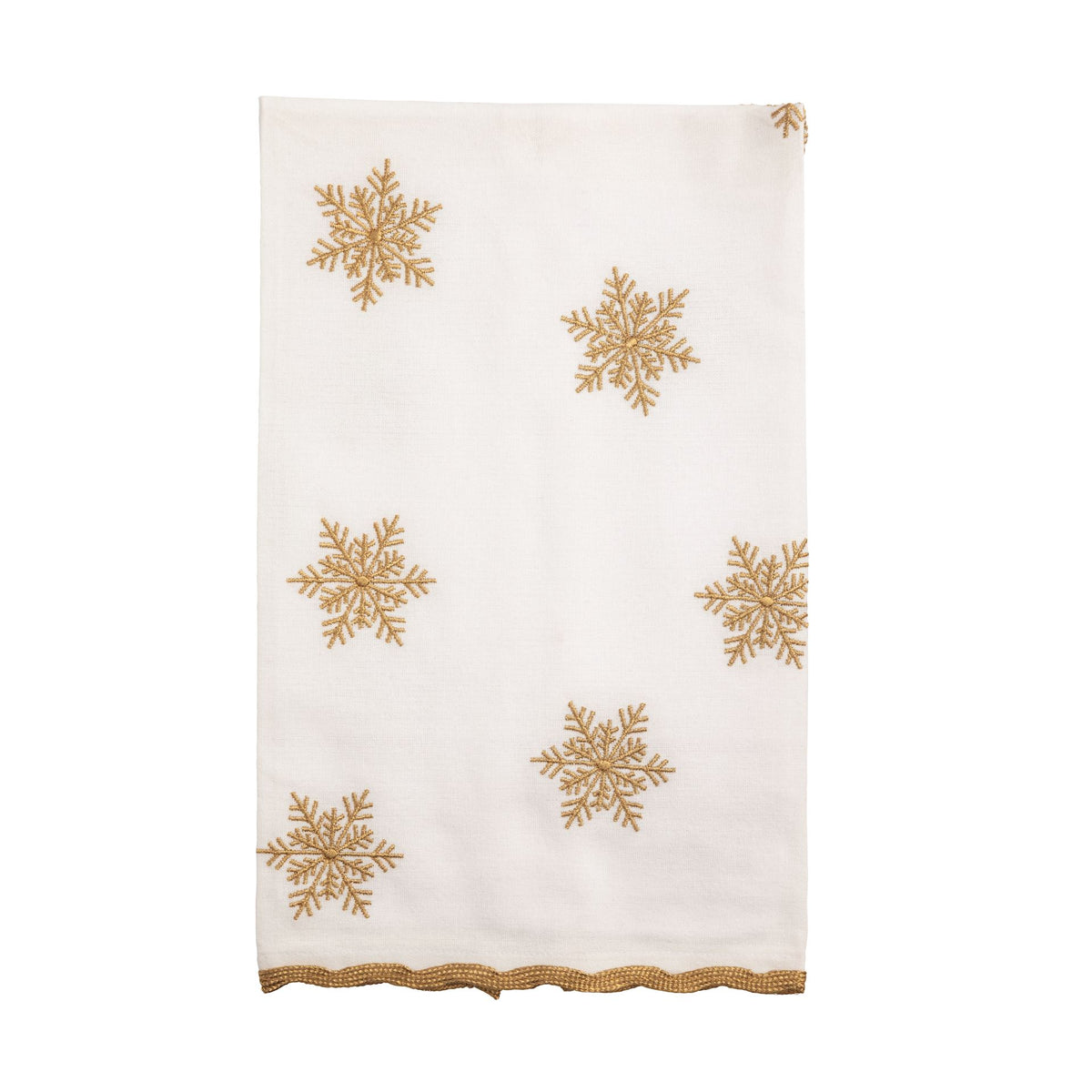 Star Gold Christmas Embroidery Towel