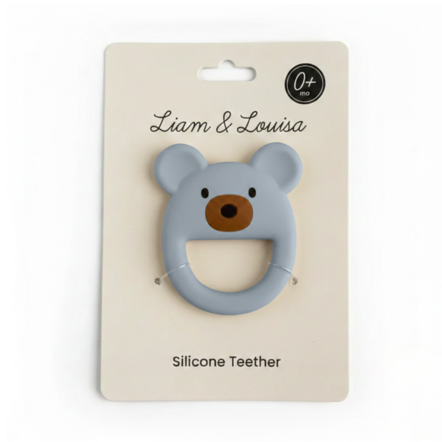 Dusty Blue Bear Baby Teether