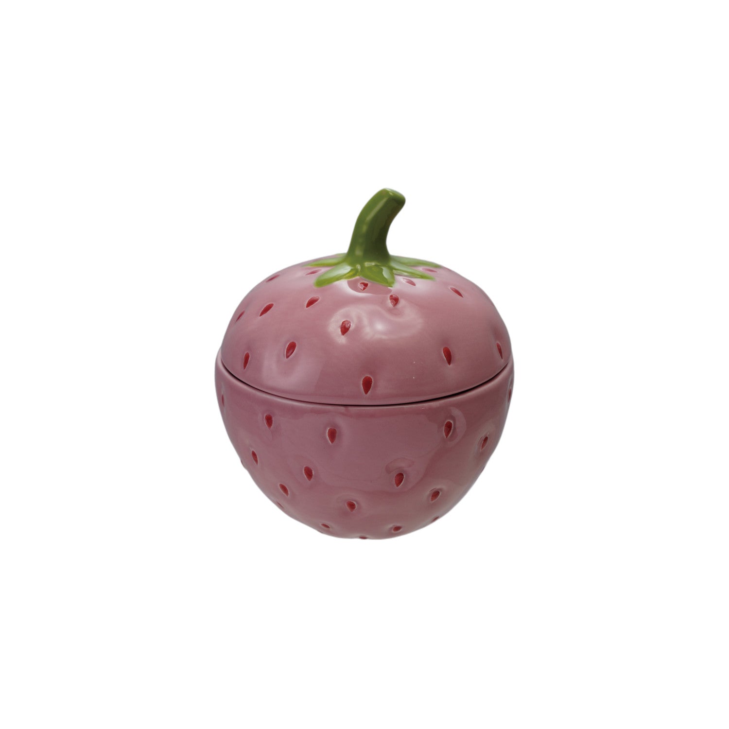 Hand Painted Ceramic Strawberry Jar