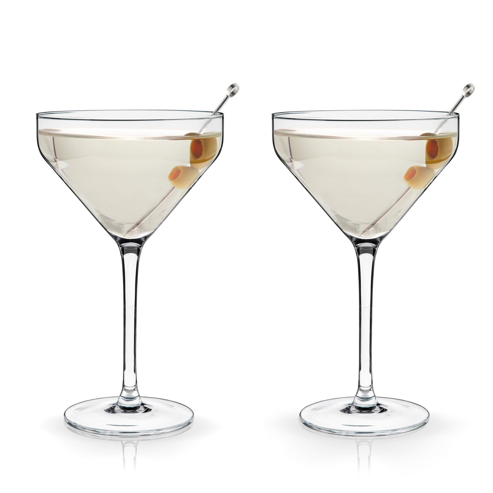 Raye Angled Crystal Martini Glasses