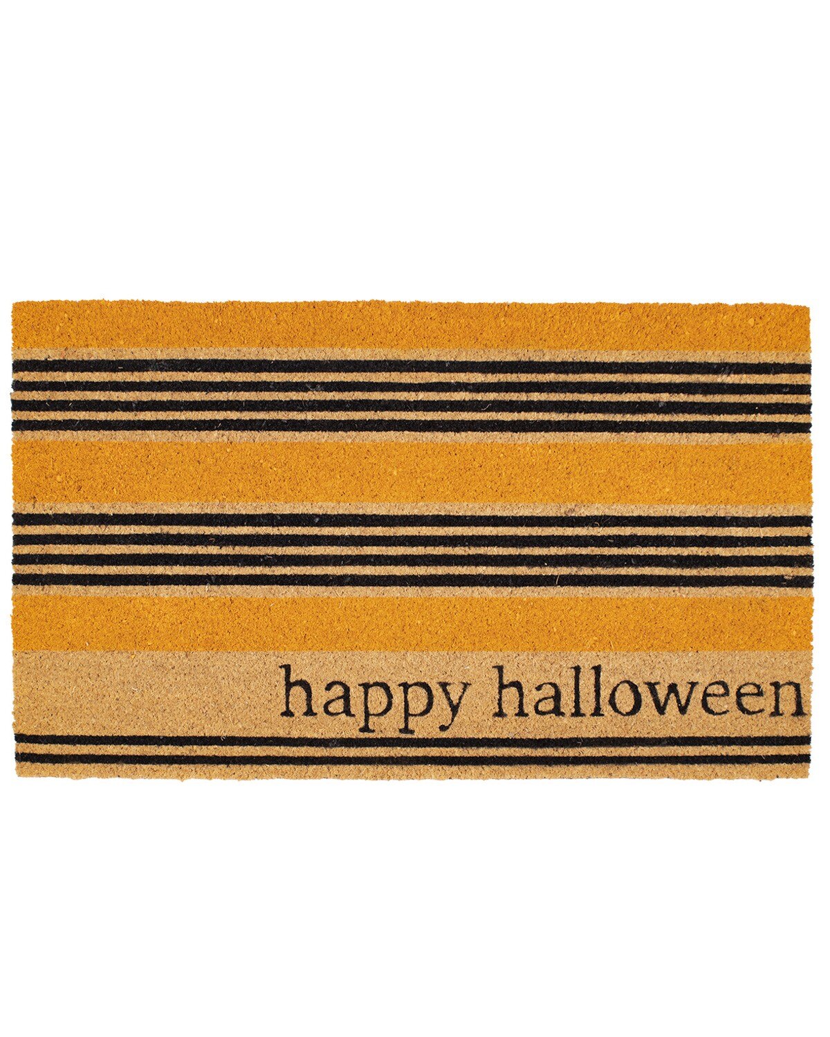 Happy Halloween Stripe Coir Doormat