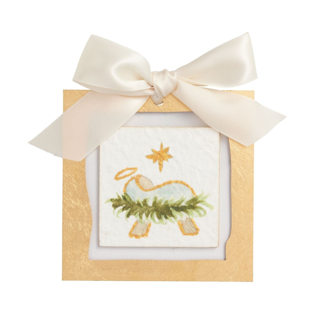 Baby Jesus Gold Painted Acrylic Ornament