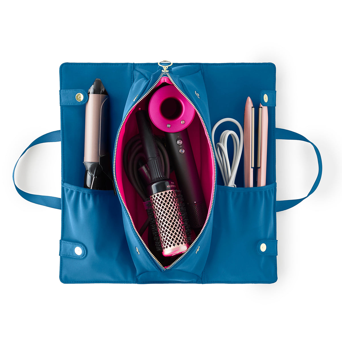 Hair Tools Bag - Teal/ Raspberry