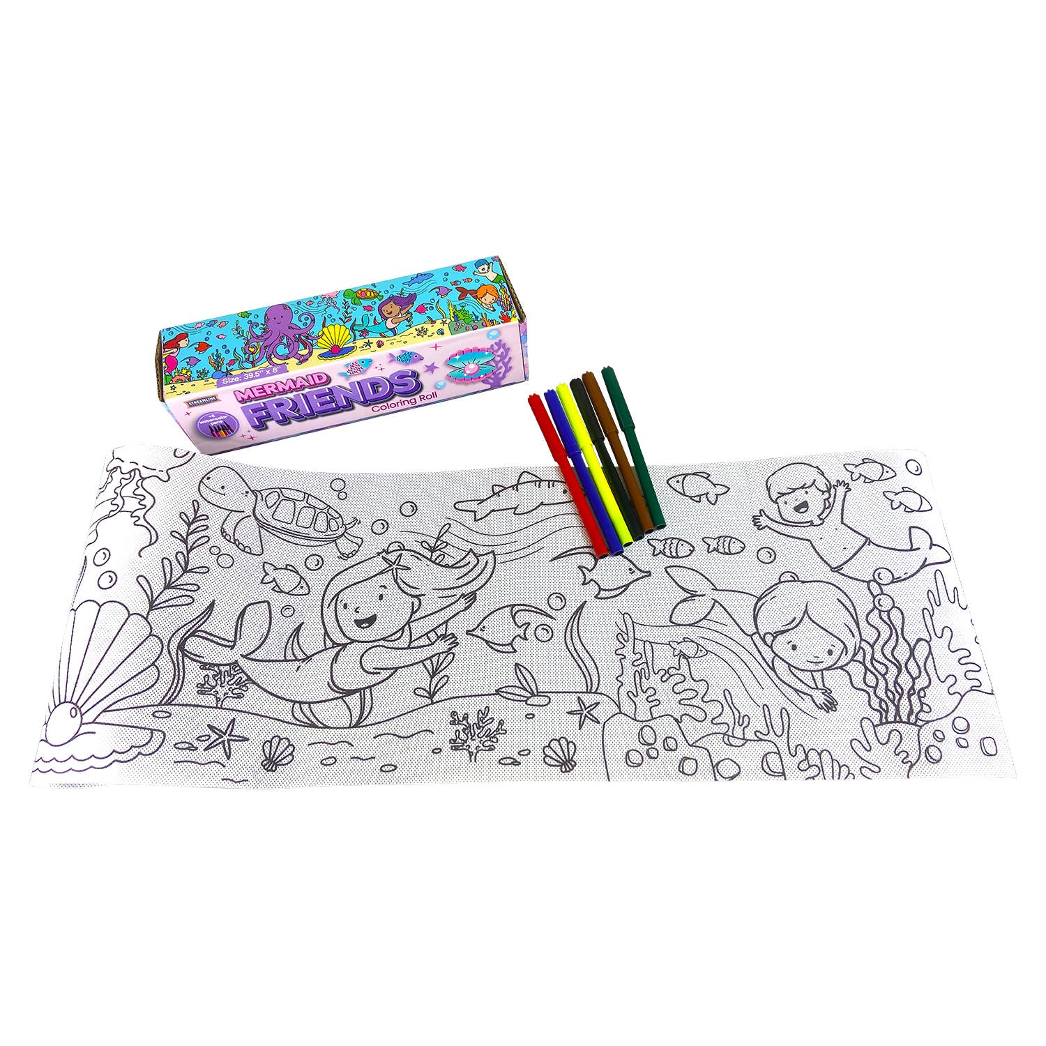 Reuseable Coloring Roll - Mermaid