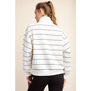 Cream/Black Stripe Top