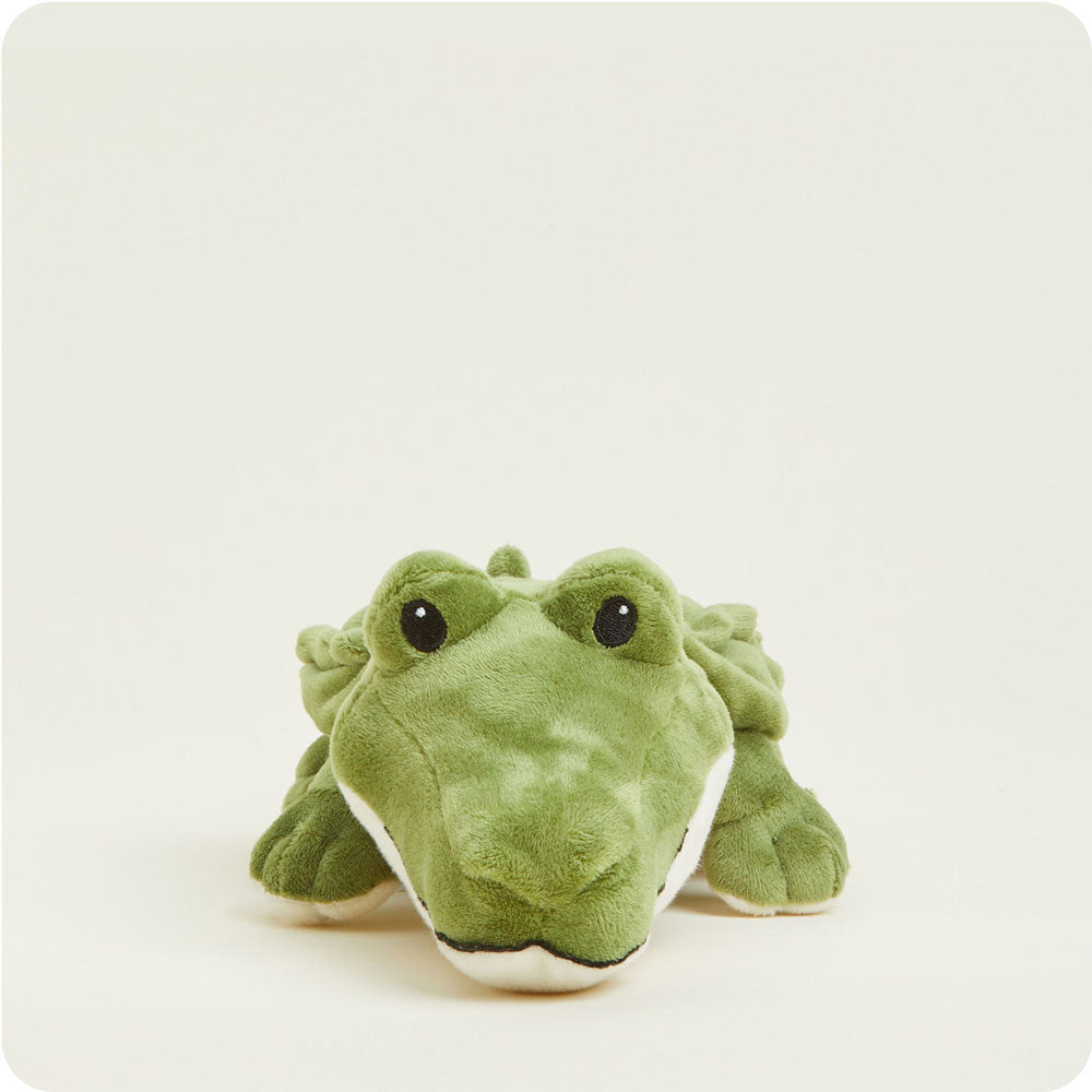 Green plush crocodile toy