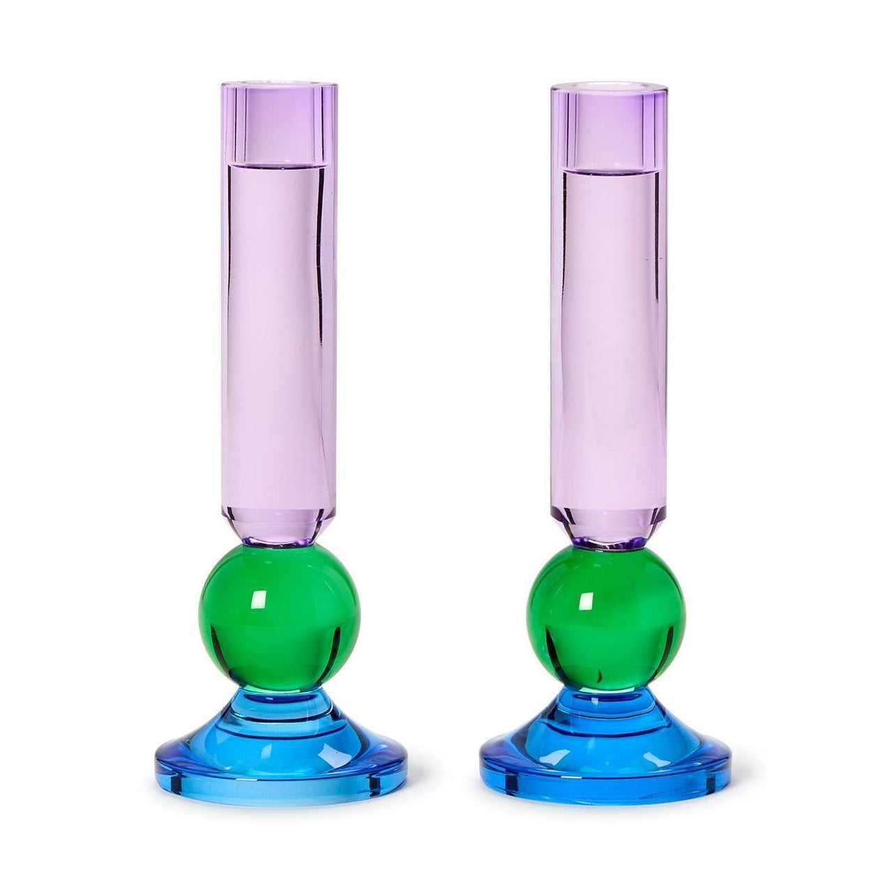 Blue, Green, Purple Taper Candle Holder - Sold Separately