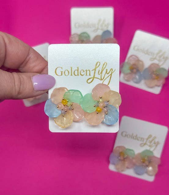 Pastel Flower Stud Earrings