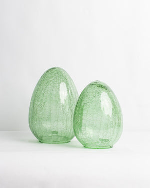 Large Amelia Glass Egg in Green 7x10