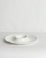 White melamine tray on a light gray background