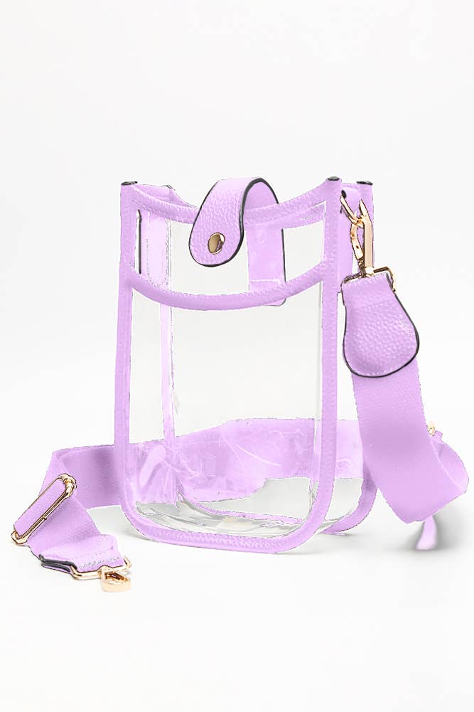Lavender - Clear Stadium Crossbody Mini Bag