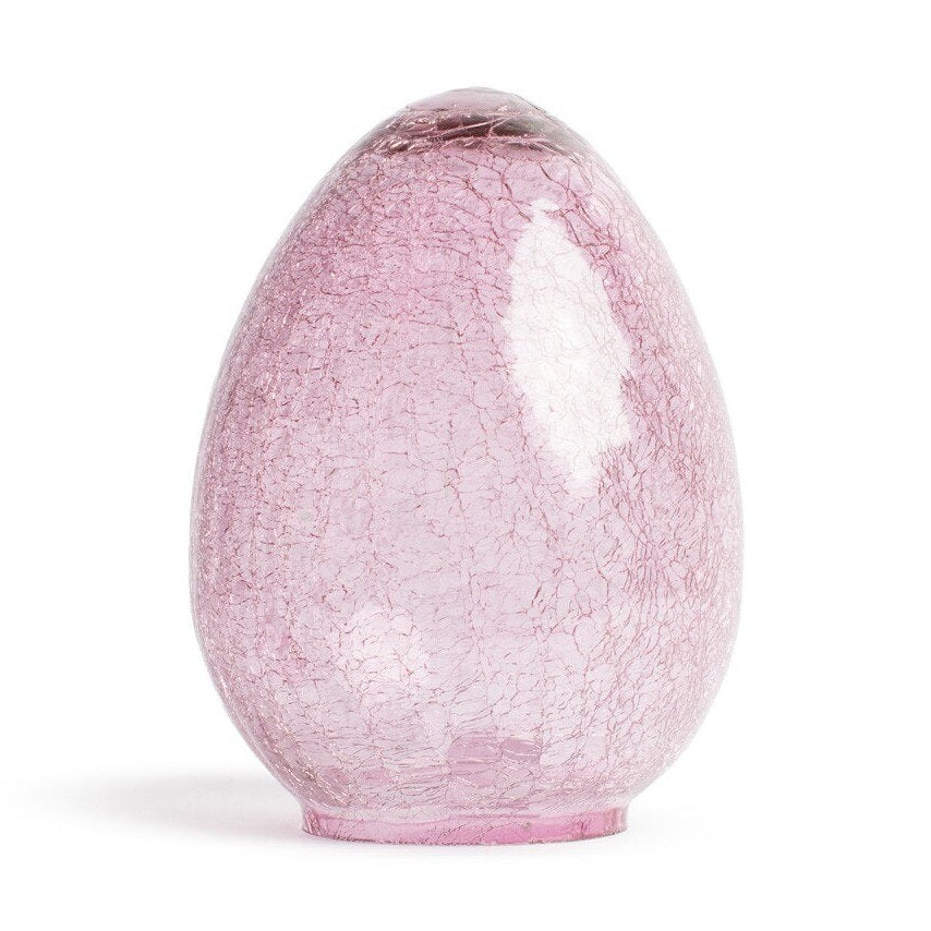 Small Amelia Glass Egg in Pink 6x8