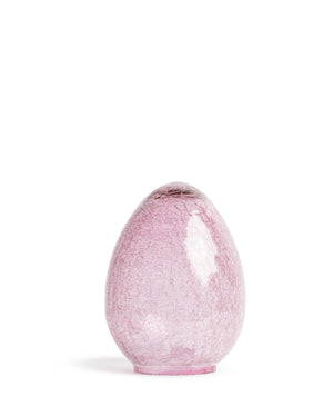Small Amelia Glass Egg in Pink 6x8