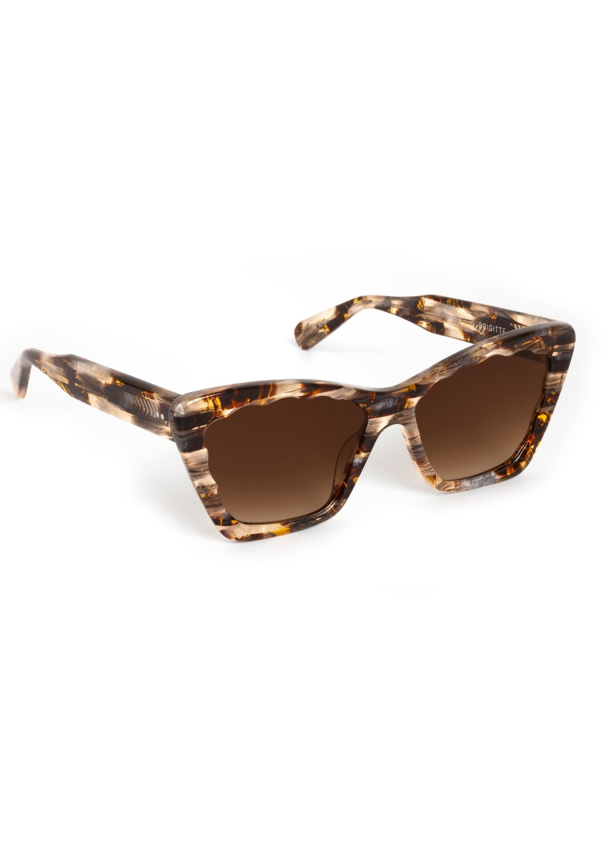 Tortoiseshell cat-eye sunglasses, angled view