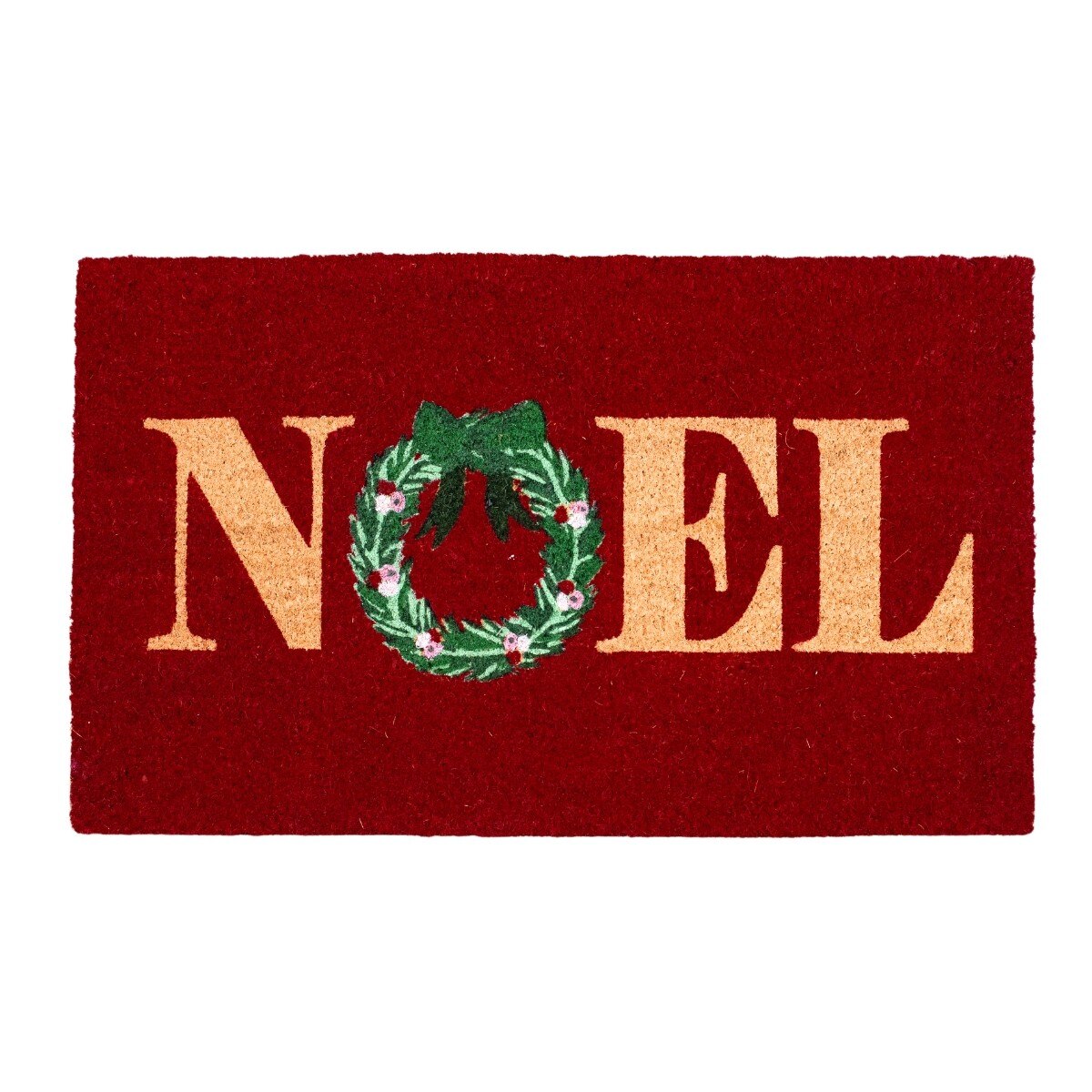 Noel Wreath Doormat 18x30