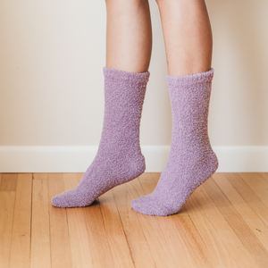 Cozy Cloud Socks - Orchid Purple