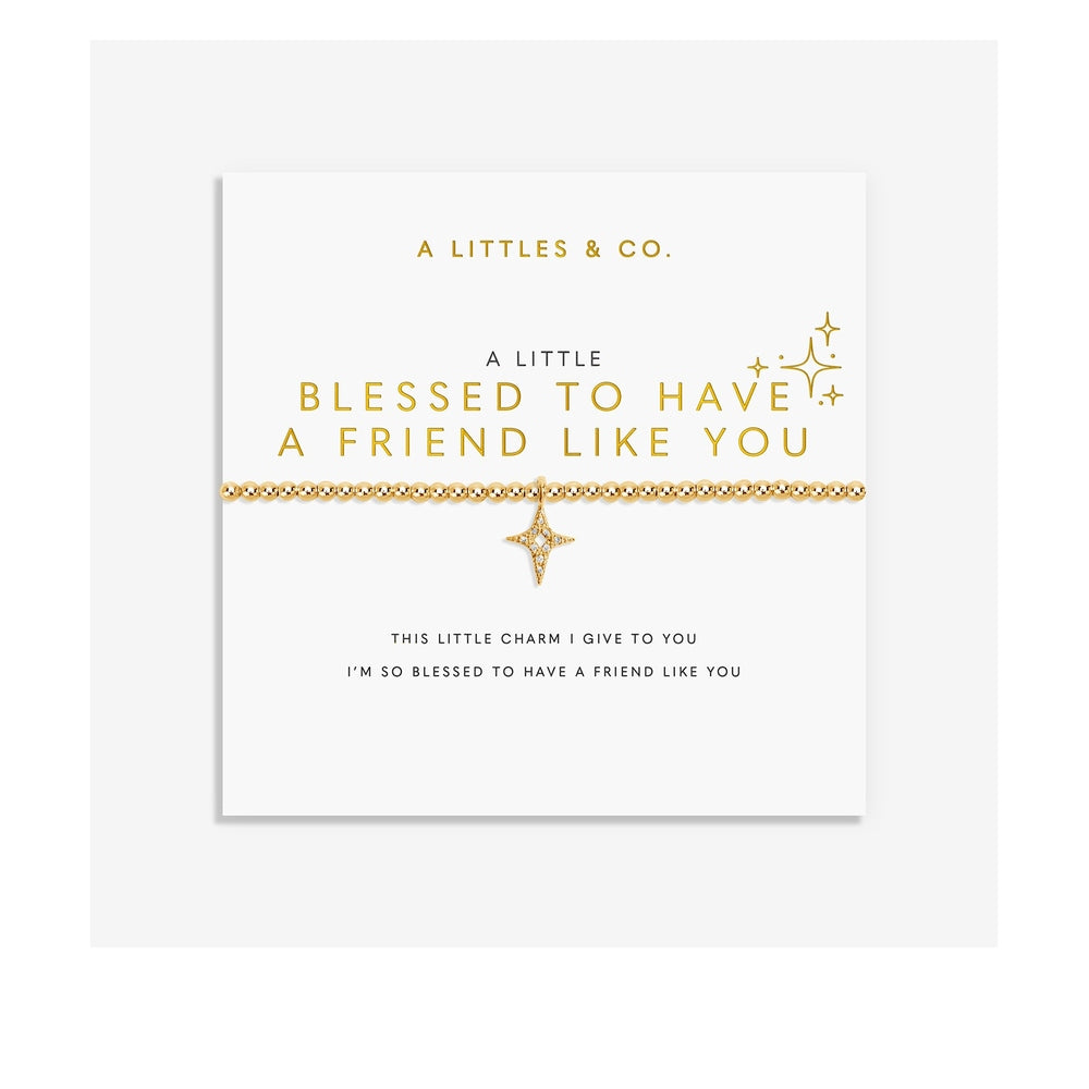 Blessed to Have a Friend Like You Gold Bracelet