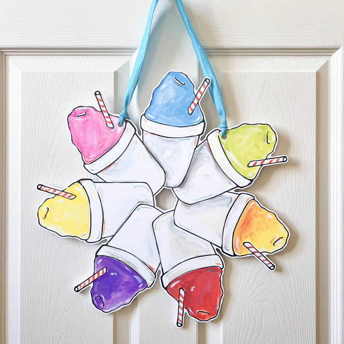 Snoball Wreath Door Hanger