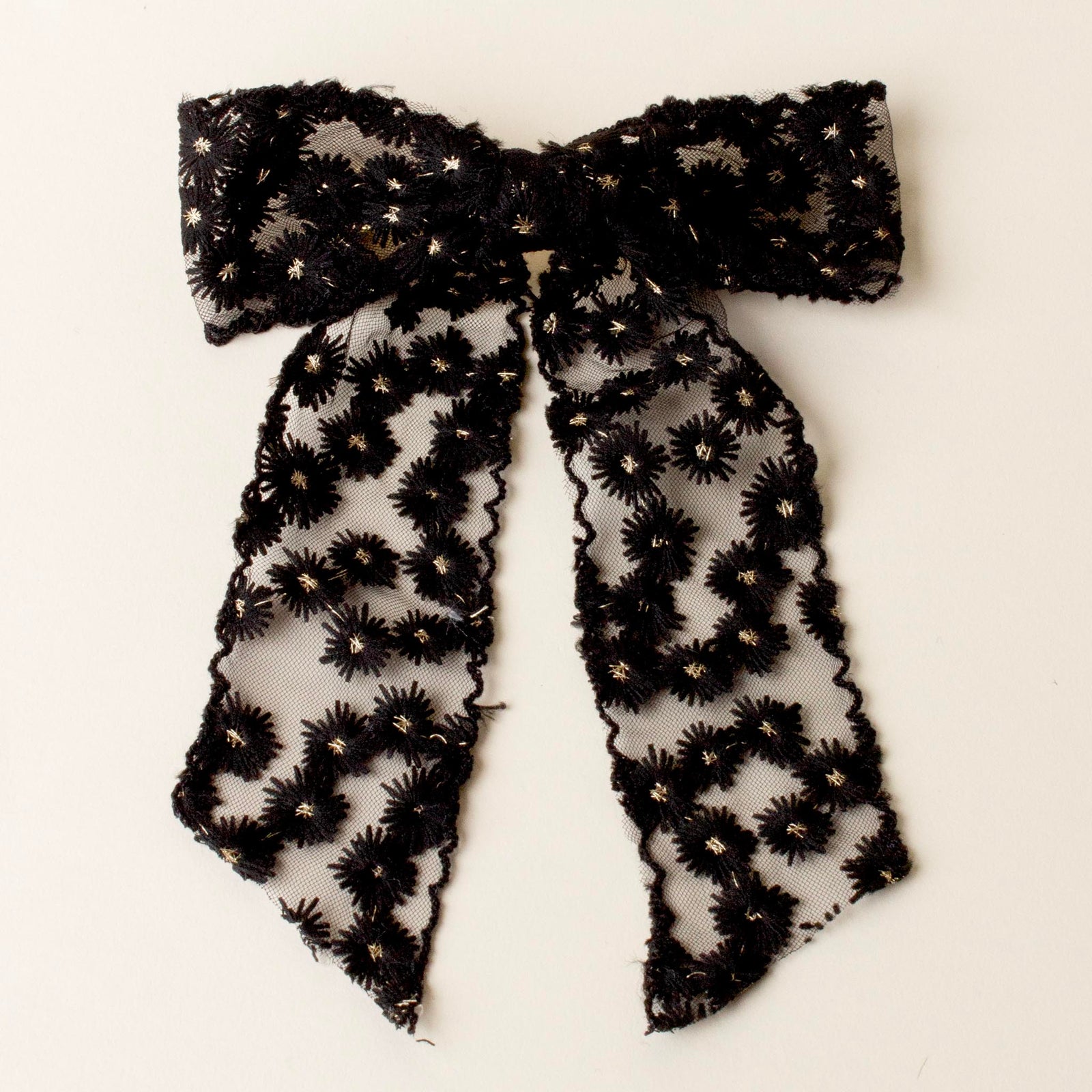 Black Daisy Bow