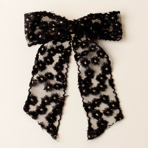 Black Daisy Bow