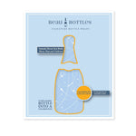 Beau Bottles bottle wrap packaging on a light blue background