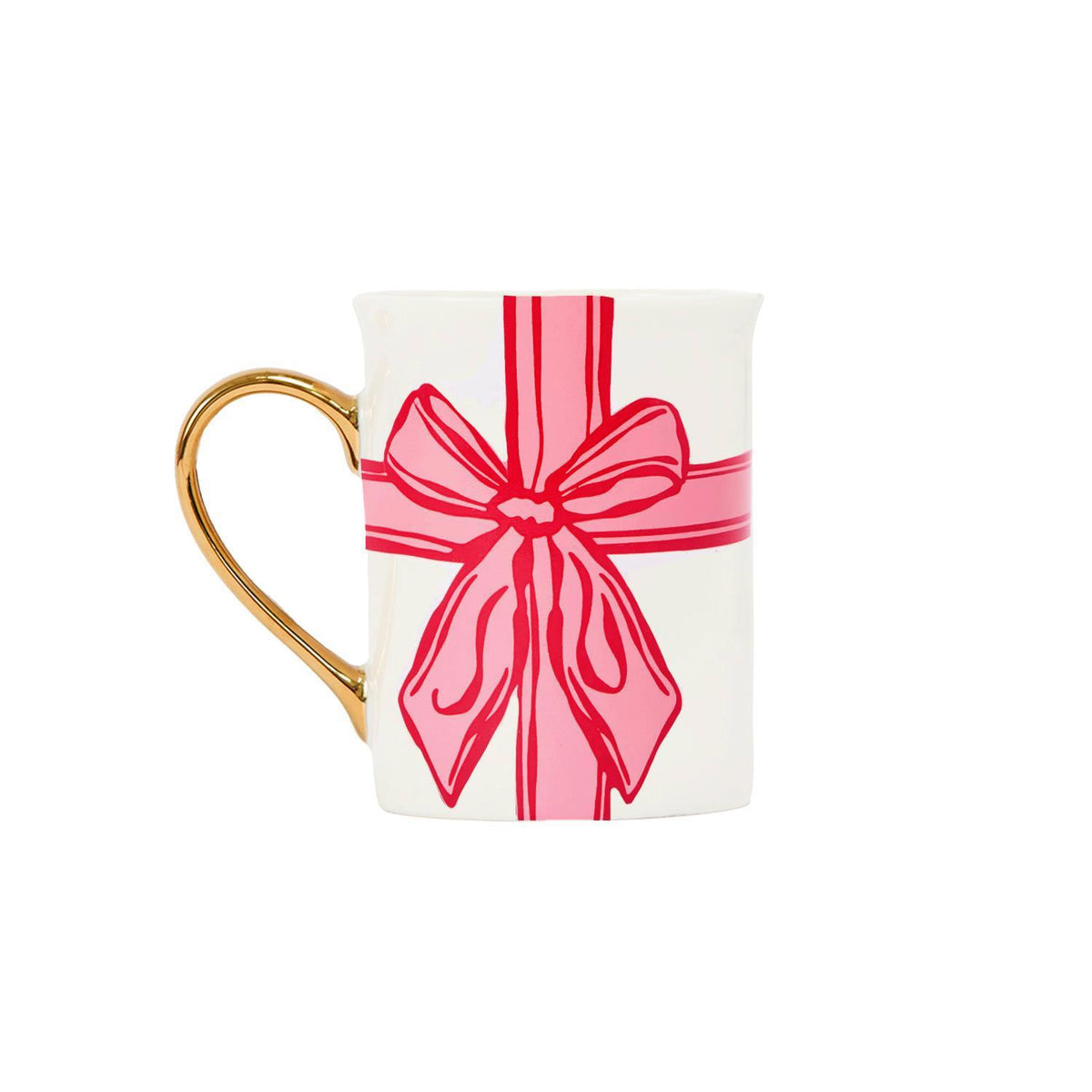 Peppermint Present Gold Handle Mug