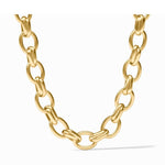 Gold chain necklace with oval links
