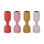 Four colorful ceramic vases on a white background
