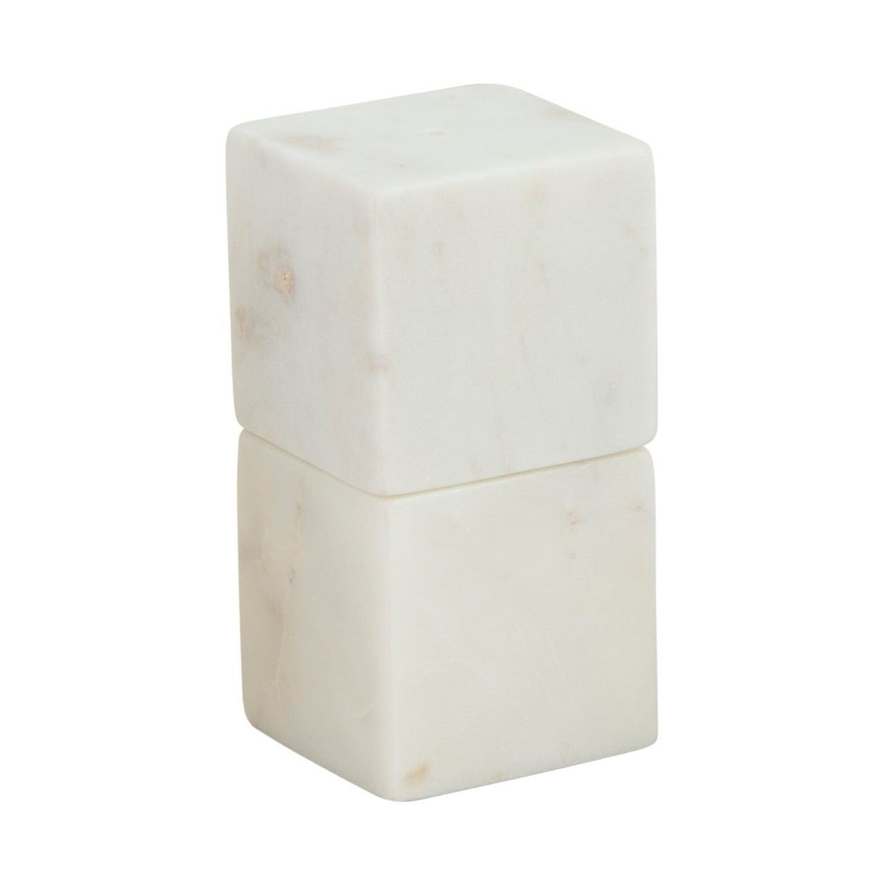 White Marble Cube Salt Pepper