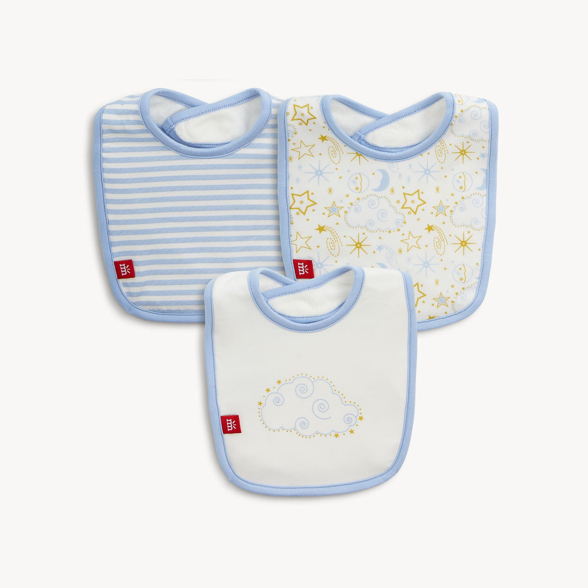 Star Signs Blue Bib 3pk