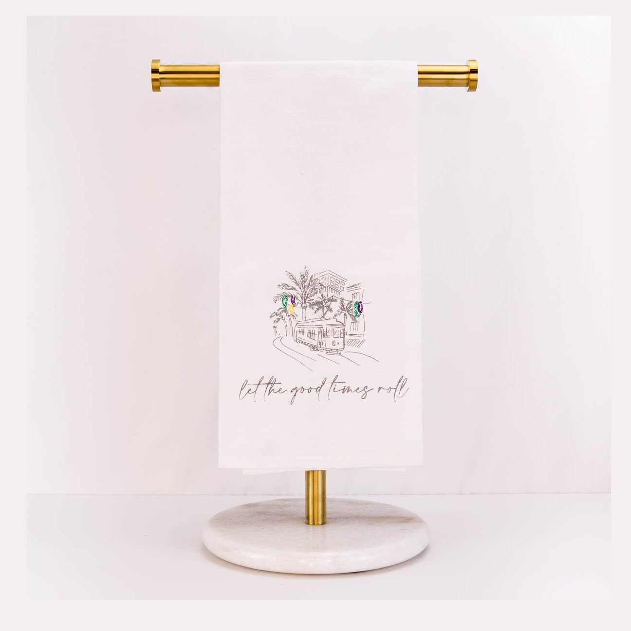 Good Times Roll Flour Sack Hand Towel