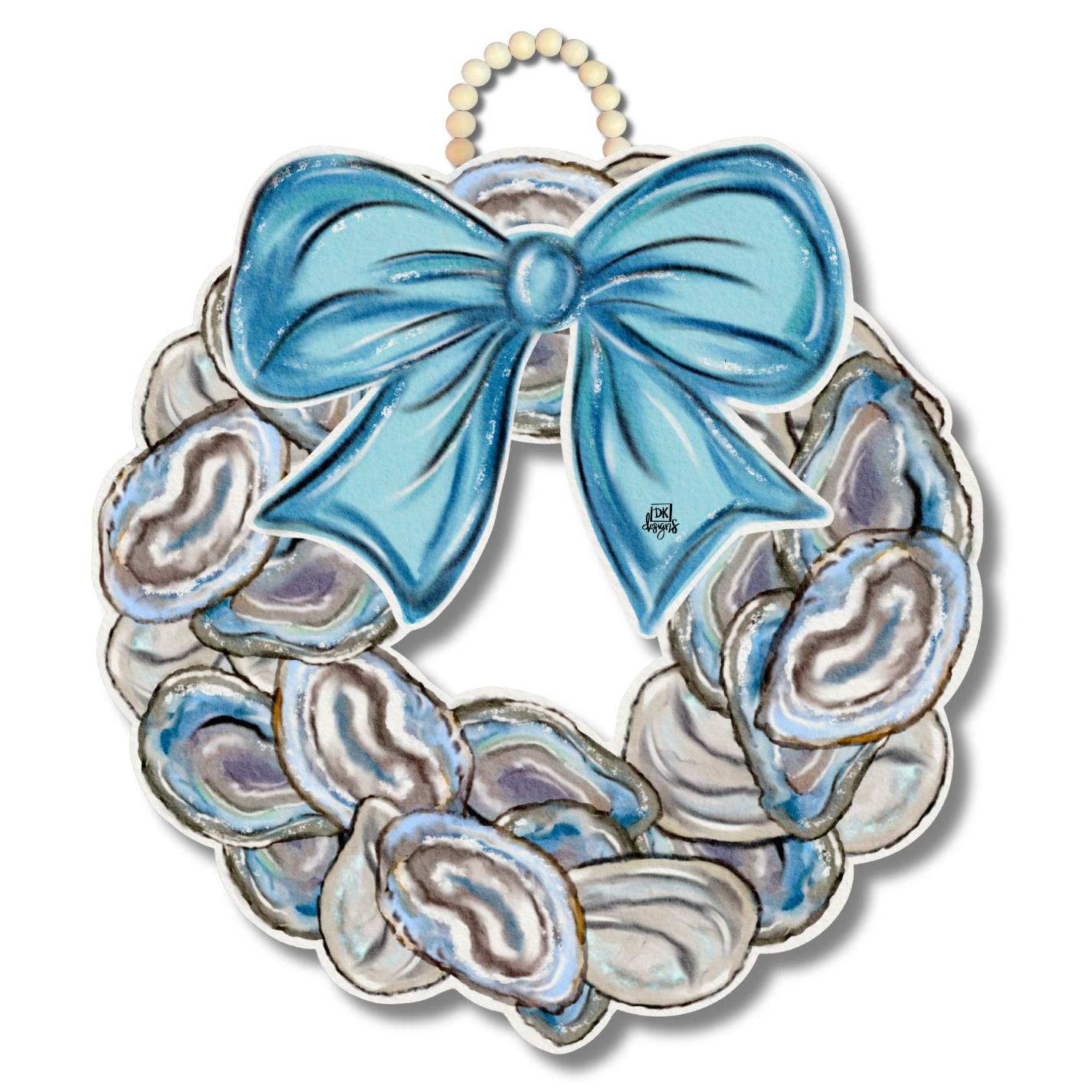 Oyster Wreath Door Hanger