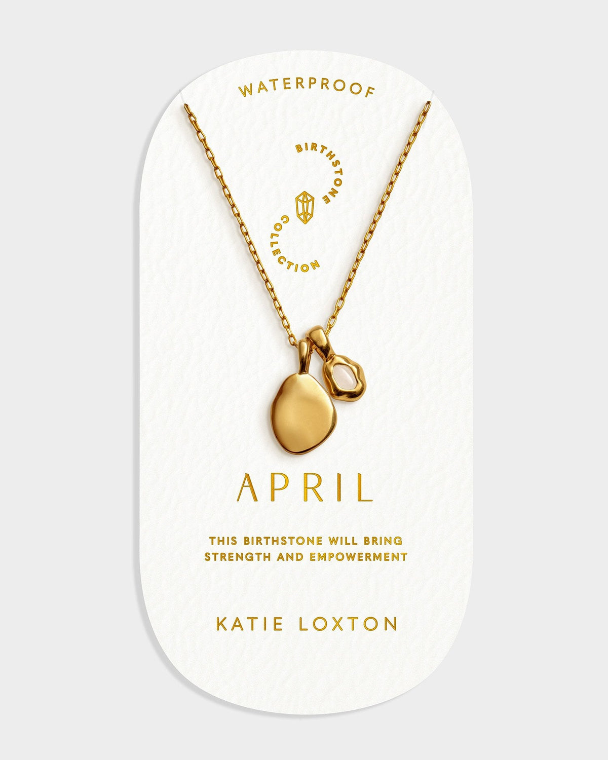 Birthstone Necklace - April - Rock Crystal