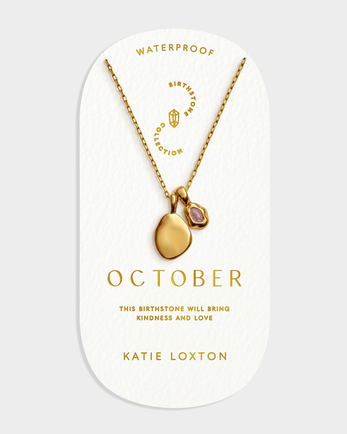 Birthstone Necklace - October - Tourmaline
