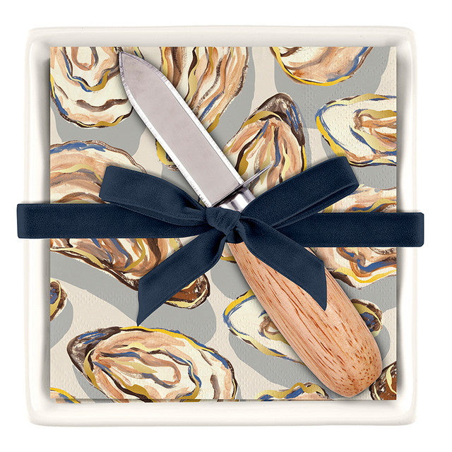 Oyster Shucker Napkin Tray Set