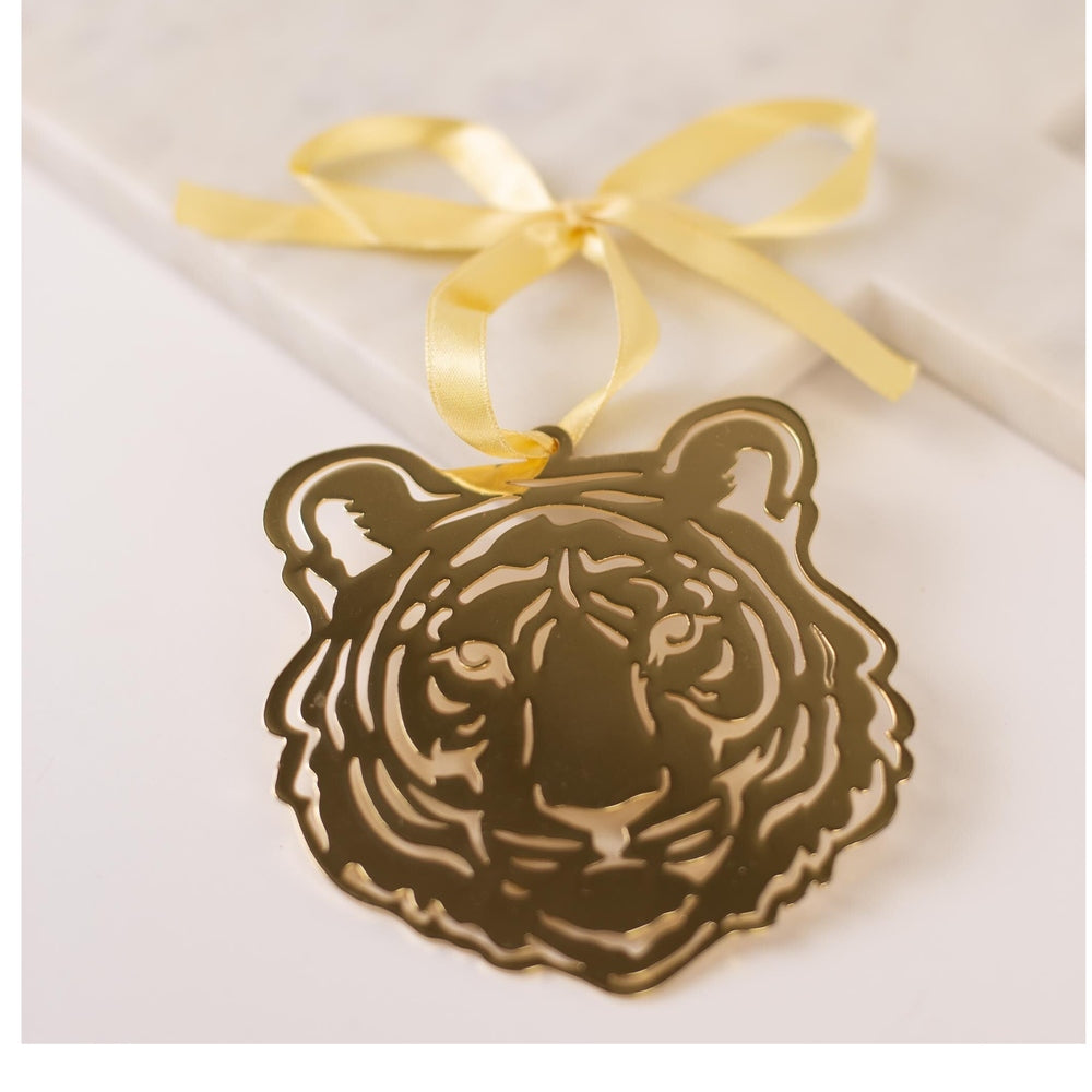 Tiger Face Ornament Gold