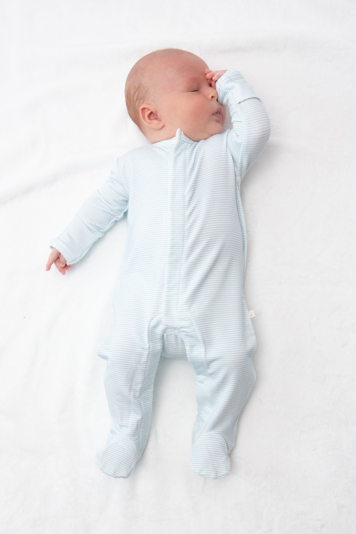 Blue Stripes Snap Romper