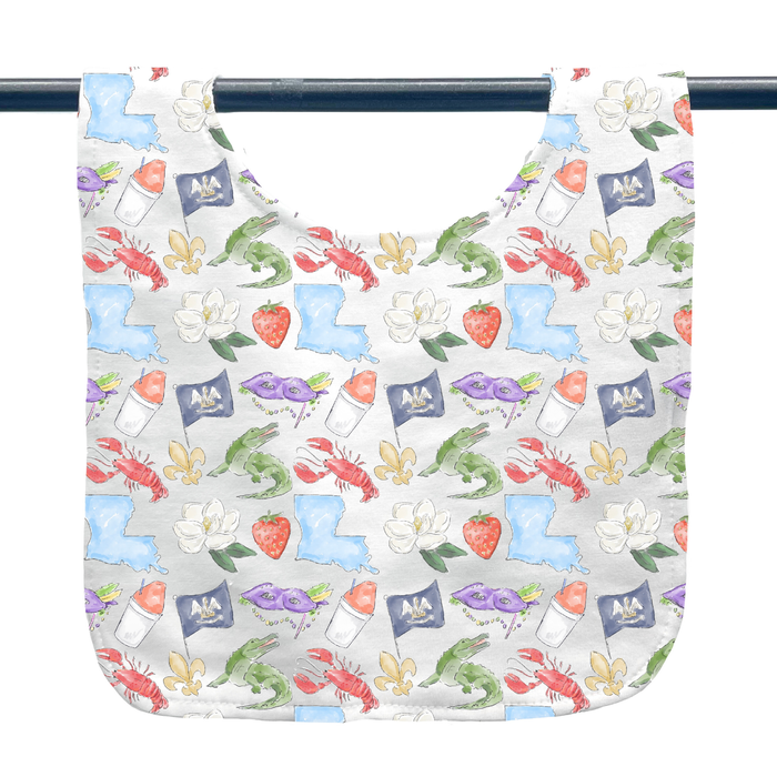 Louisiana Icons Baby Bib