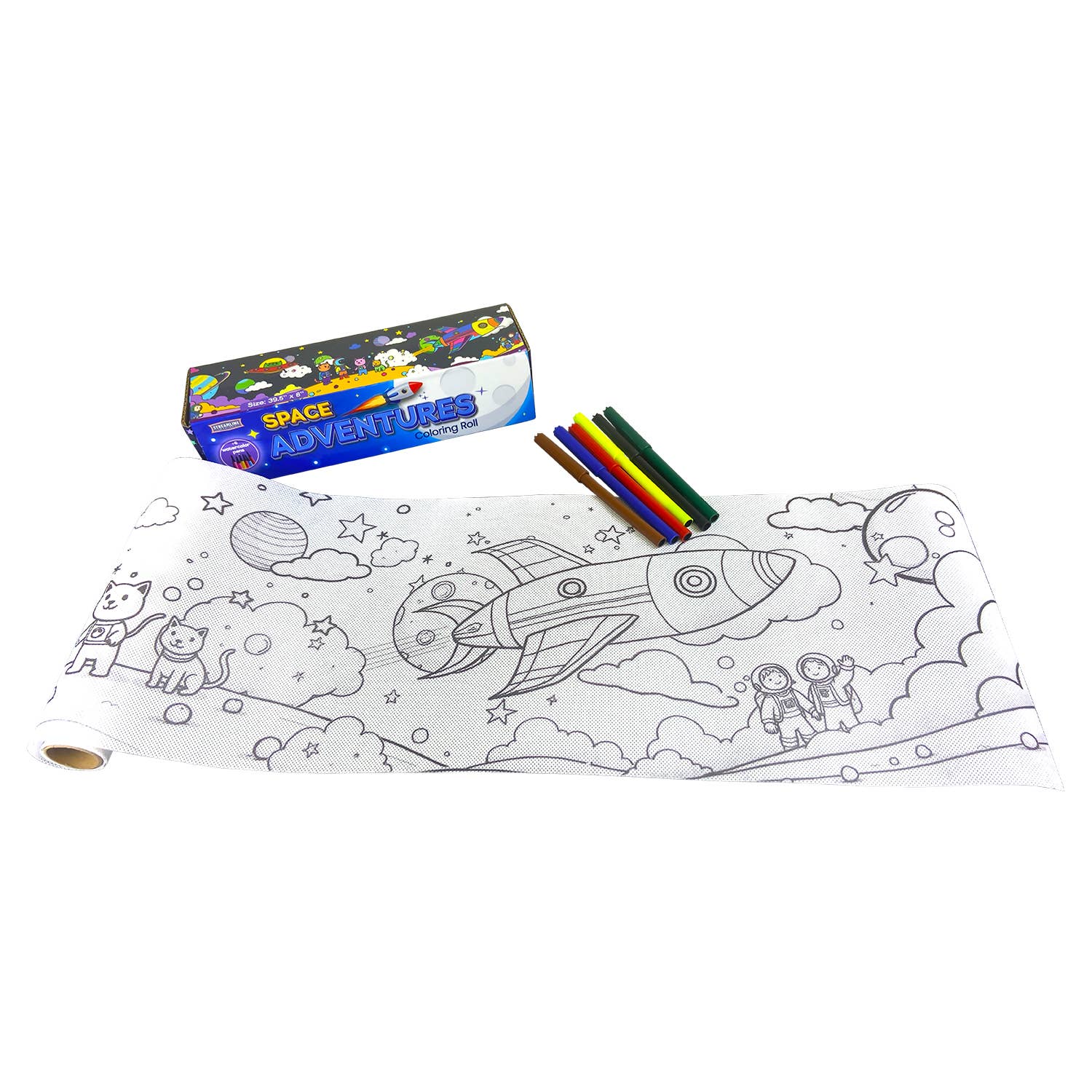 Reuseable Coloring Roll - Space
