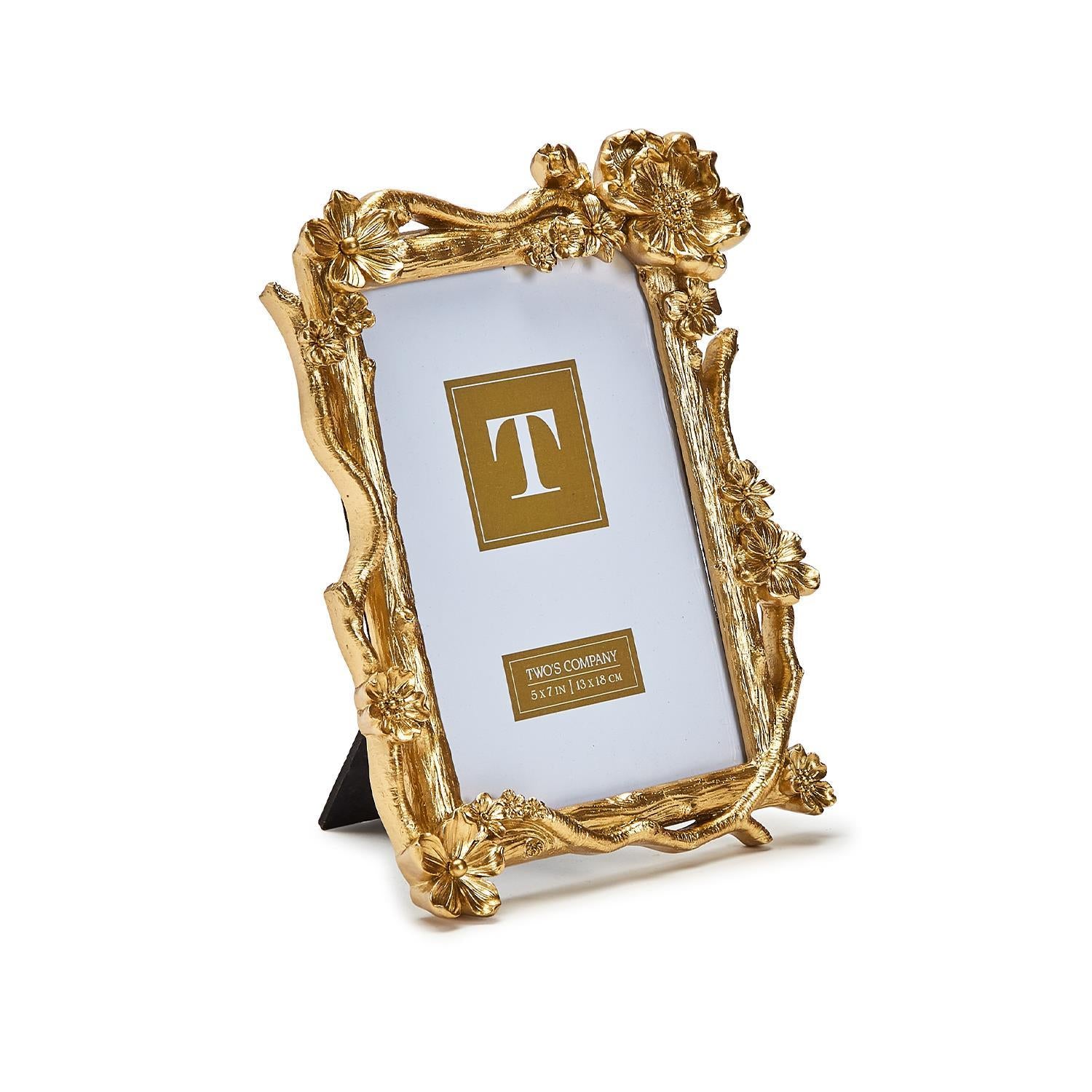 Gold Floral Photo Frame - 5x7