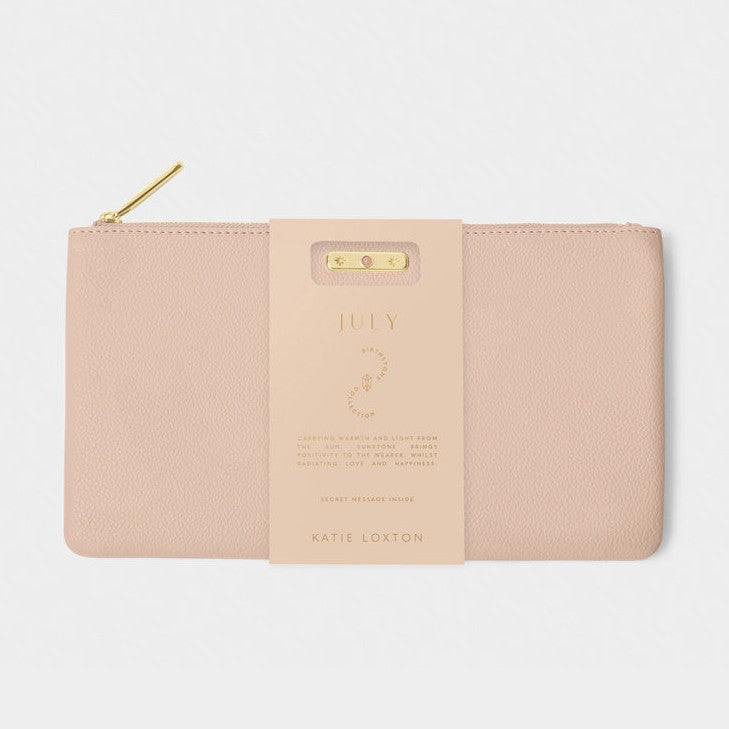 Birthstone Pouch - July - Nude Pink