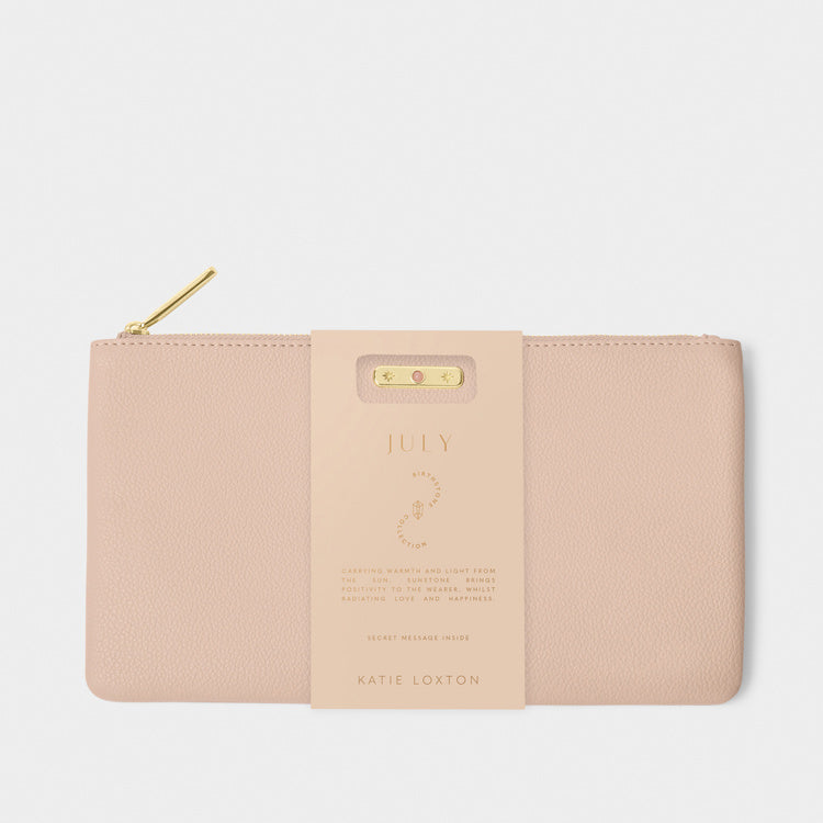Birthstone Pouch - July - Nude Pink
