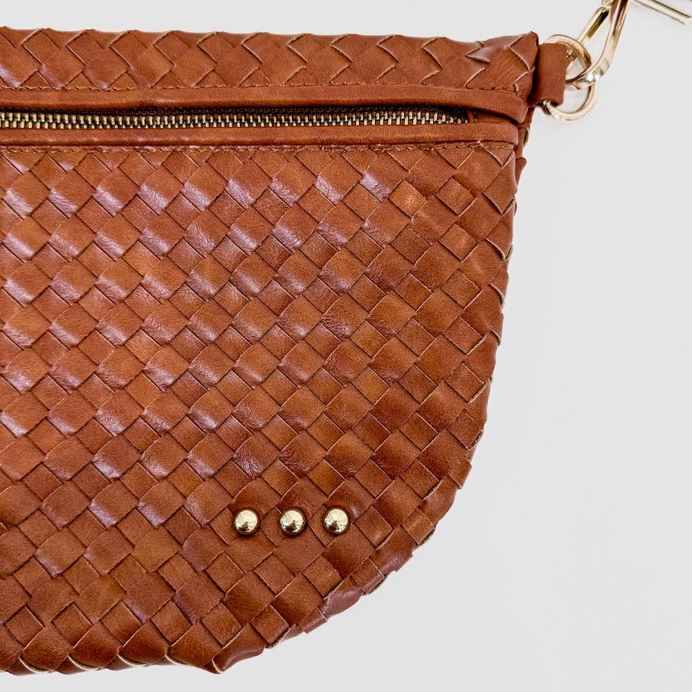 Brown - Westlyn Woven Bum Bag