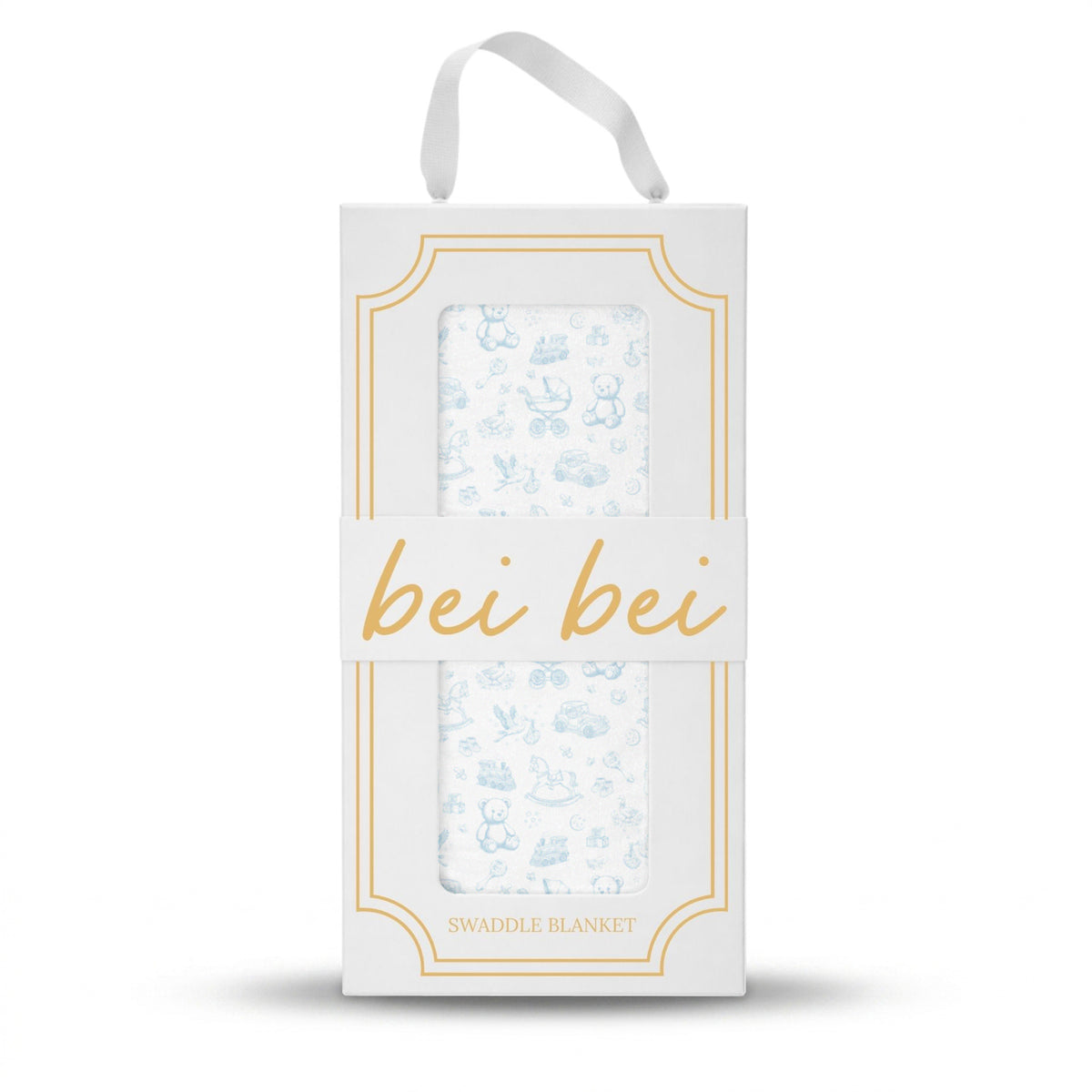 Nursery Toile (Blue) - Swaddle Blanket